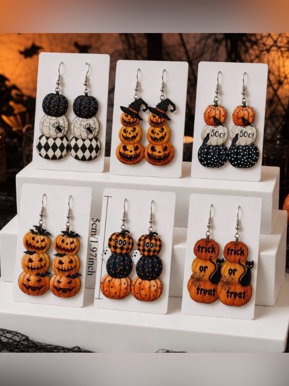 Halloween Pumpkin Dangle Earrings